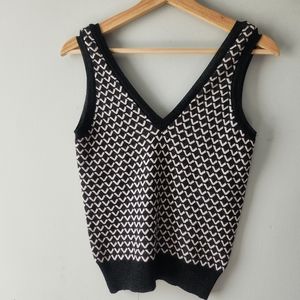 Zara Knit V Neck Sweater Tank Vest Small